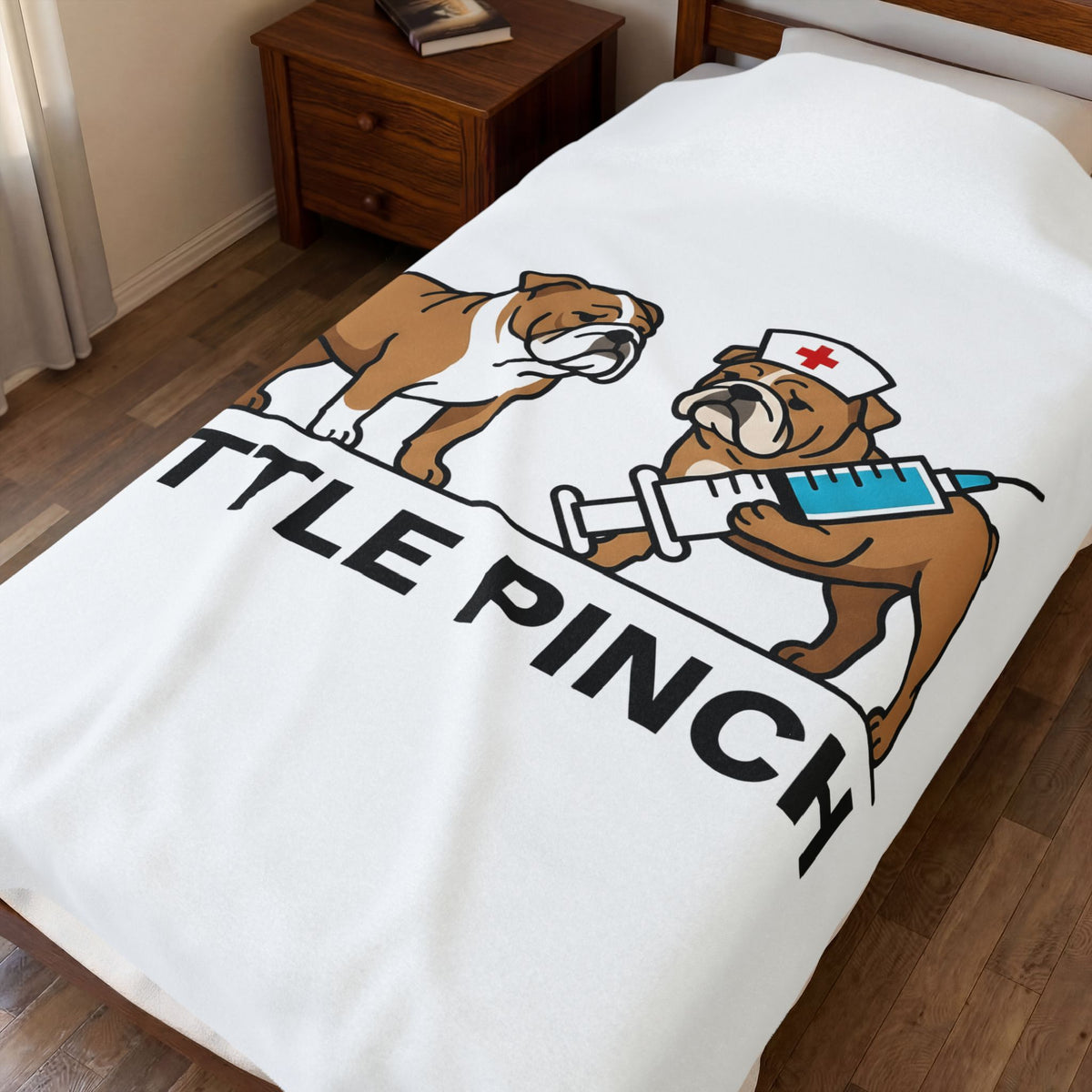 Bulldog Nurse Blanket Nurses Animal Gift Women Graphic Blanket Bulldog Blanket Nurse Enthusiast Bulldog Graphic Blanket Creature Illustration