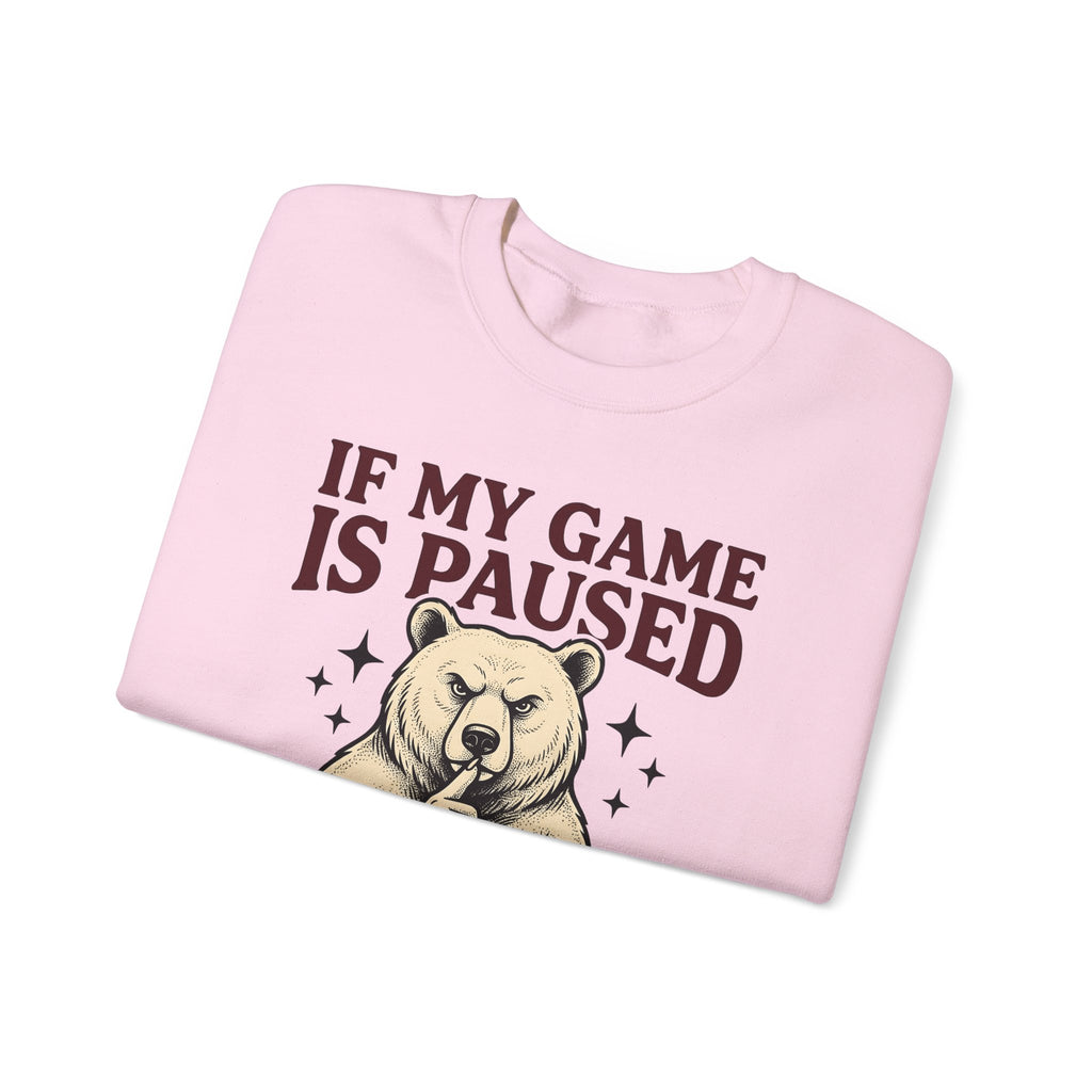 Gamer Bear Gaming Creature Gift Cartoon Teddy Gamer Fan Comic Creature Old School Controller Sweatshirt