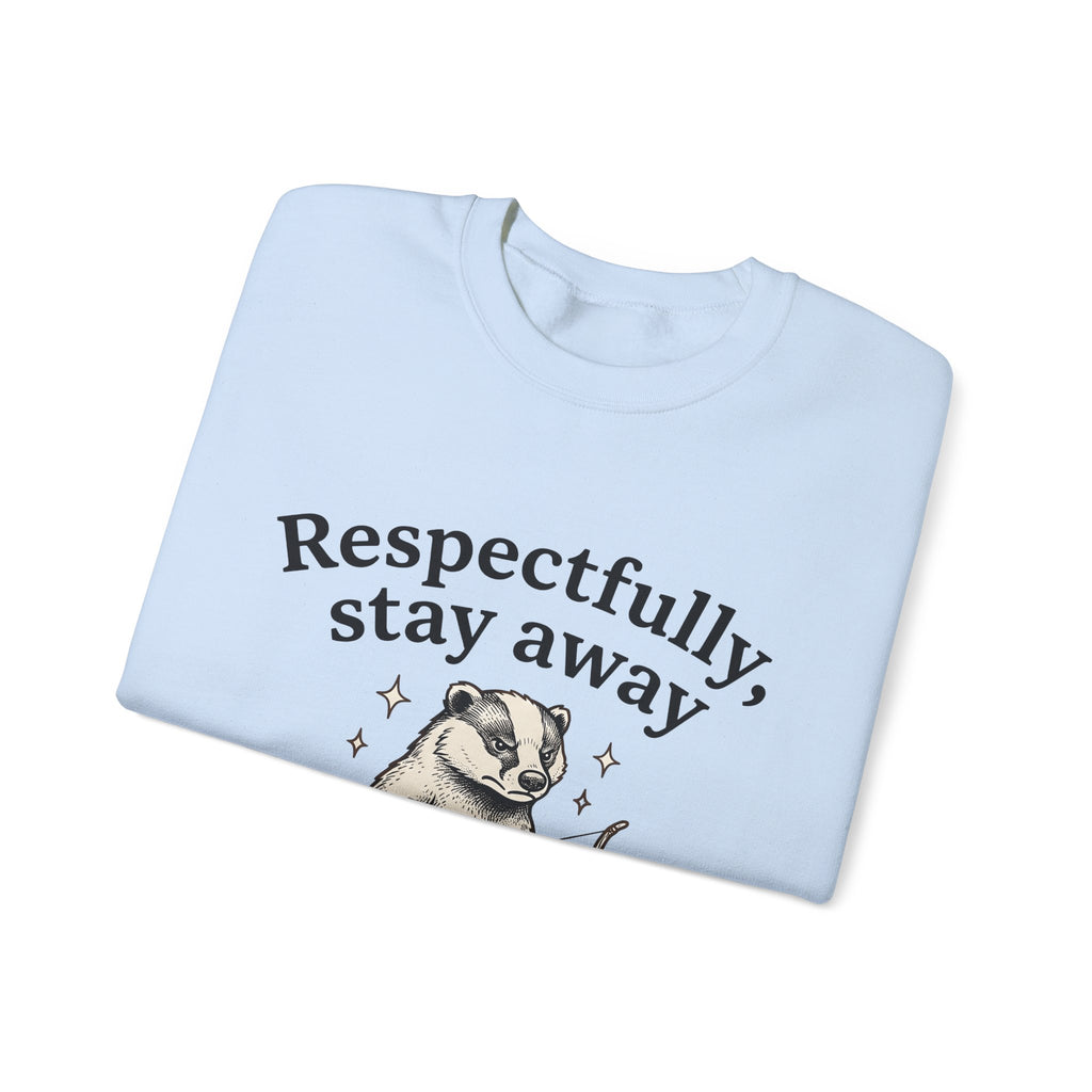 Badger Bow Accessory Sweatshirt Funny Fauna Gift Women Cartoon Sweatshirt Hair Bow Sweatshirt Humor Fan Comic Sweatshirt Wildlife Graphic Old School Glimmers