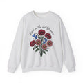 Meadow Flowers Sweatshirt Floral Garden Gift Women Plant Drawing Sweatshirt Wildflowers Sweatshirt Flower Fan Botanical Sweatshirt Yard Graphic Hand Drawn