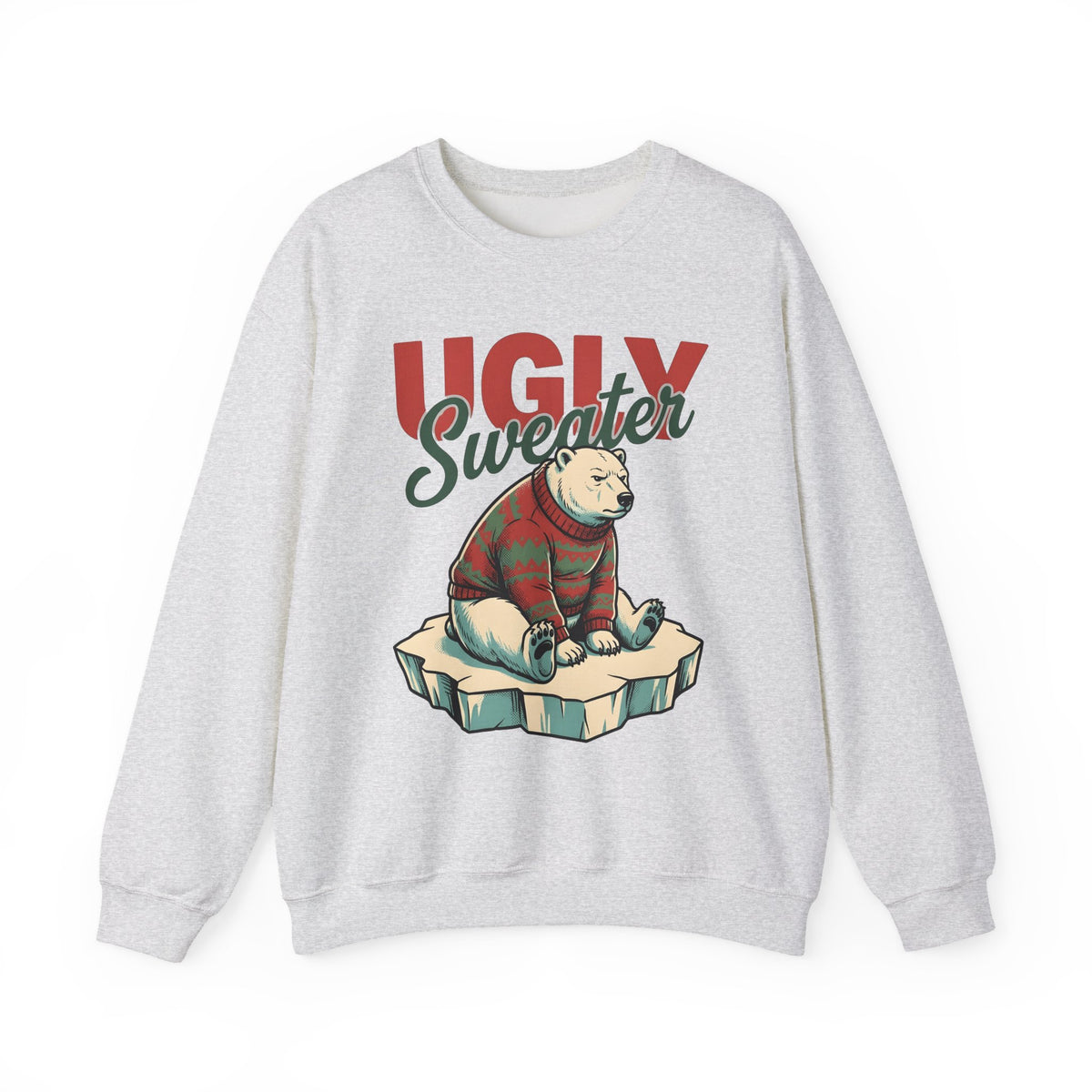 Arctic Bear Sweater Christmas Fauna Gift Nostalgic Polar Bear Xmas Fan Vintage Wildlife Doodle Sweatshirt
