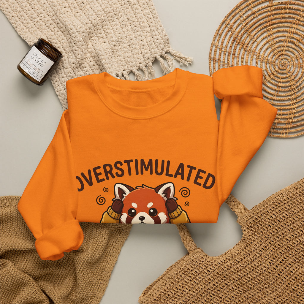 Red Panda Sweatshirt Moms Anxiety Gift Women Kawaii Sweatshirt Panda Sweatshirt Motherhood Fan Mental Health Graphic Sweatshirt Cartoon Sweater Sweatshirt