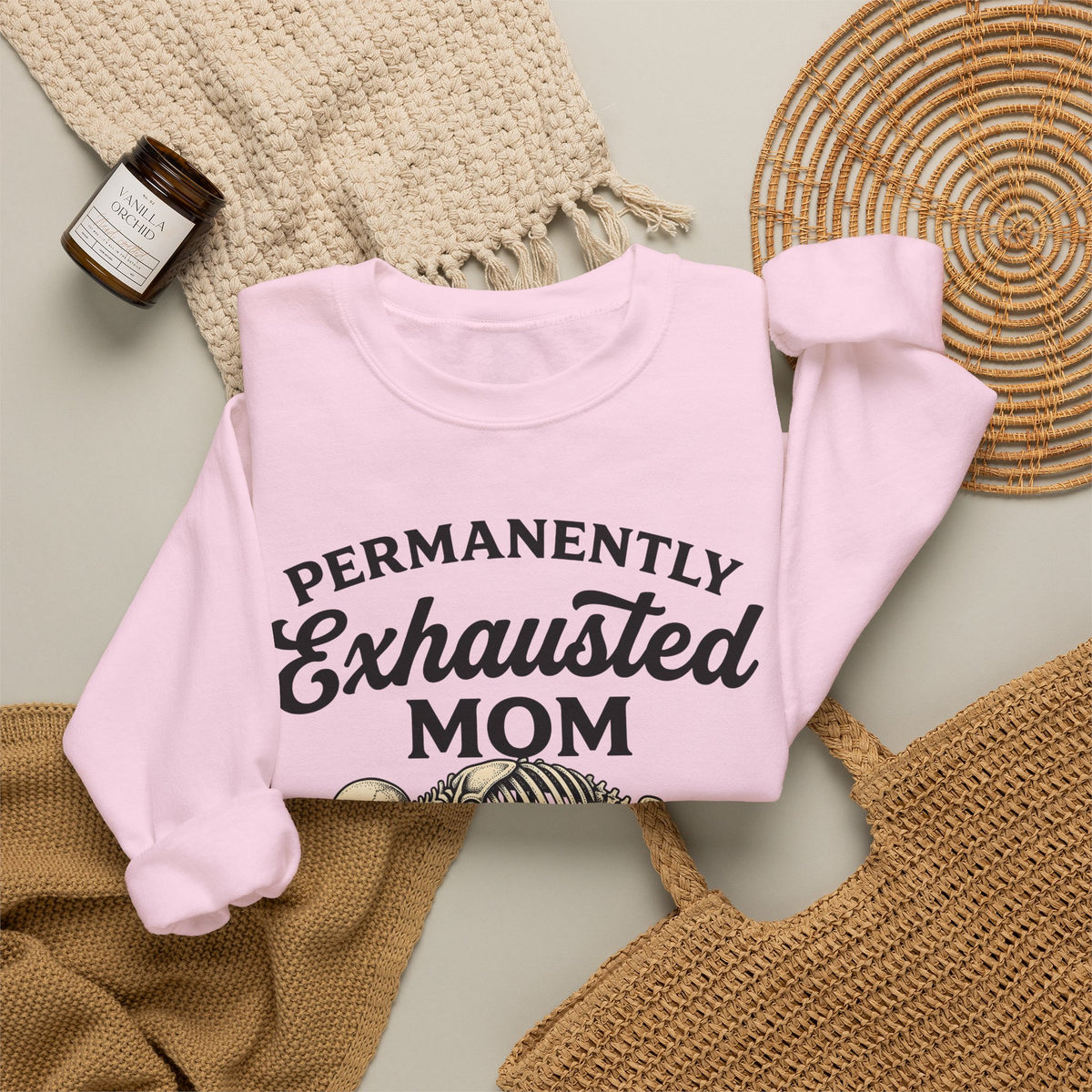 Skeleton Mom Humor Gift Vintage Skull Mother Fan Retro Funny Hand Drawn Phone Sweatshirt