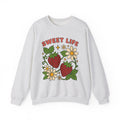 Strawberry Flower Boho Chic Produce Gift Strawberry Hippie Fan Illustrated Fruit Vintage Sweatshirt