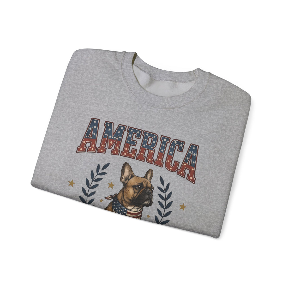 French Bulldog Sweatshirt America Patriotic Gift Women Vintage Sweatshirt Bouledogue Sweatshirt American Fan Retro Illustration Graphic Retro Stars Sweatshirt