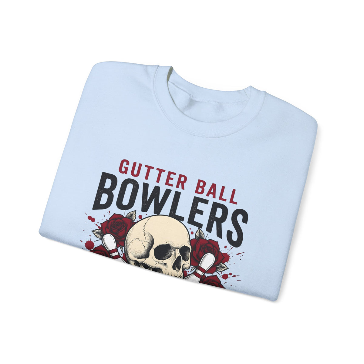 Skull Bowling Pins Sweatshirt Bowling Humor Gift Women Tattoo Sweatshirt Bowling Pin Sweatshirt Bowling Fan Traditional Sweatshirt Funny Graphic Vintage Roses