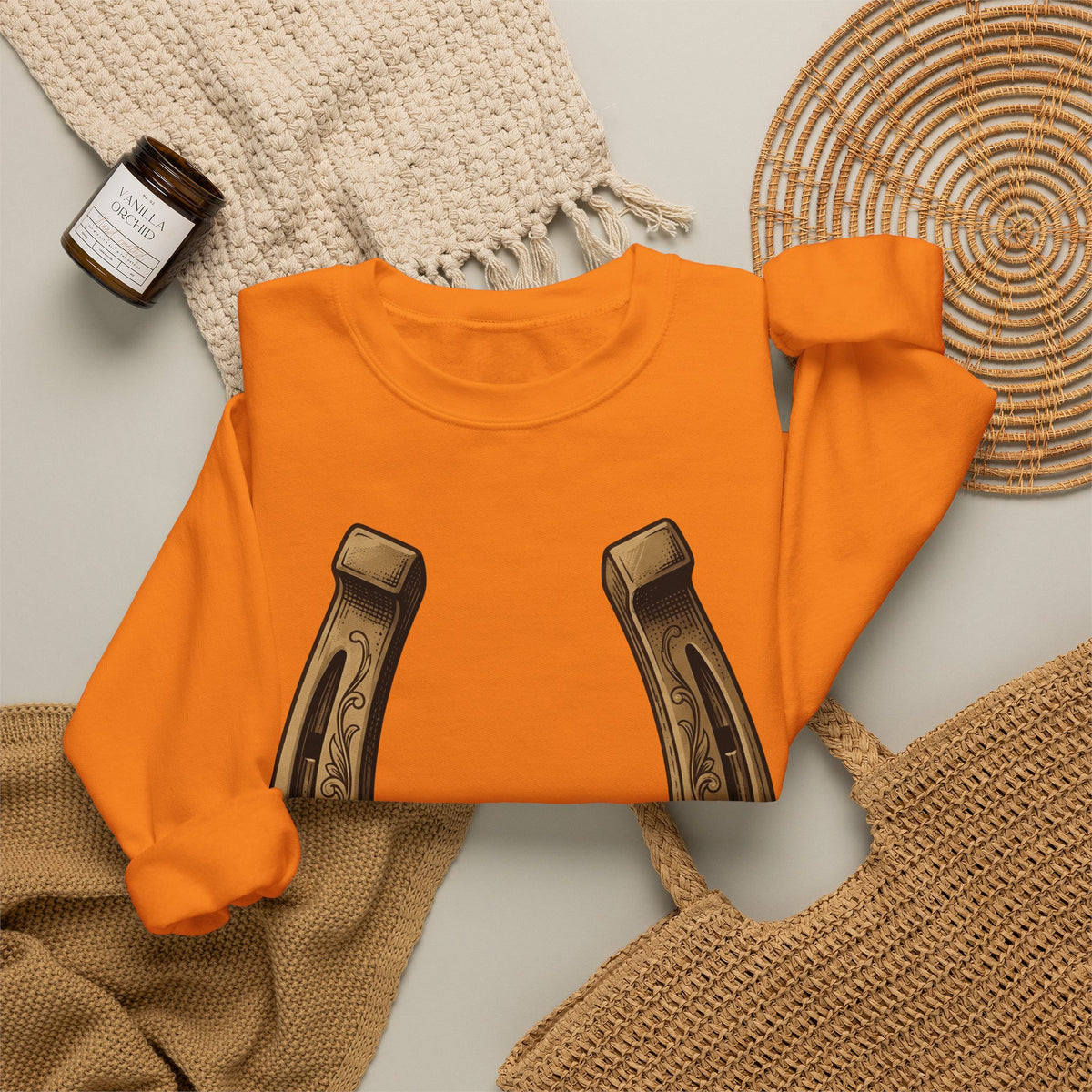 Horseshoe Sweatshirt Cowgirl Farm Gift Women Cowboy Sweatshirt Shoe Sweatshirt Rodeo Fan Western Sweatshirt Ranch Graphic Retro Flower Sweatshirt