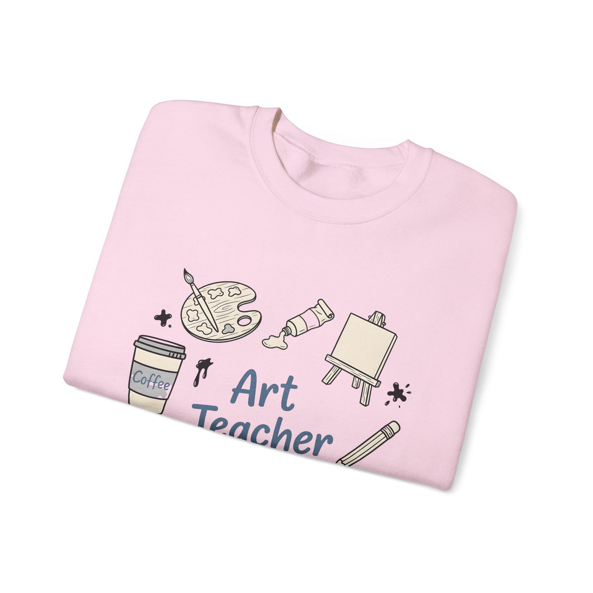 Painting Supplies Sweatshirt Teacher Study Gift Women Line Art Sweatshirt Art Materials Sweatshirt Educator Enthusiast Illustration Design Graphic Studying