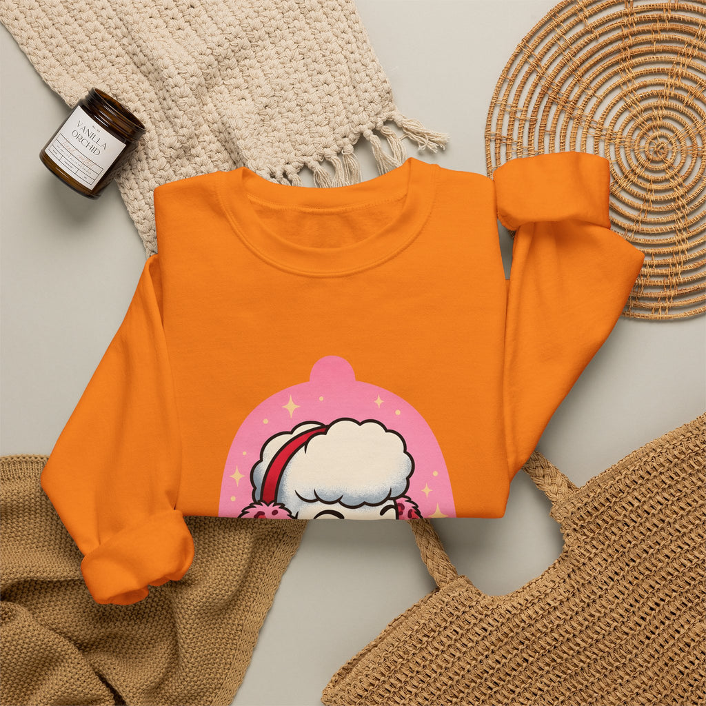 Poodle Dog Christmas Dog Gift Cartoon Poodle Xmas Fan Funny Dog Retro Earmuffs Sweatshirt