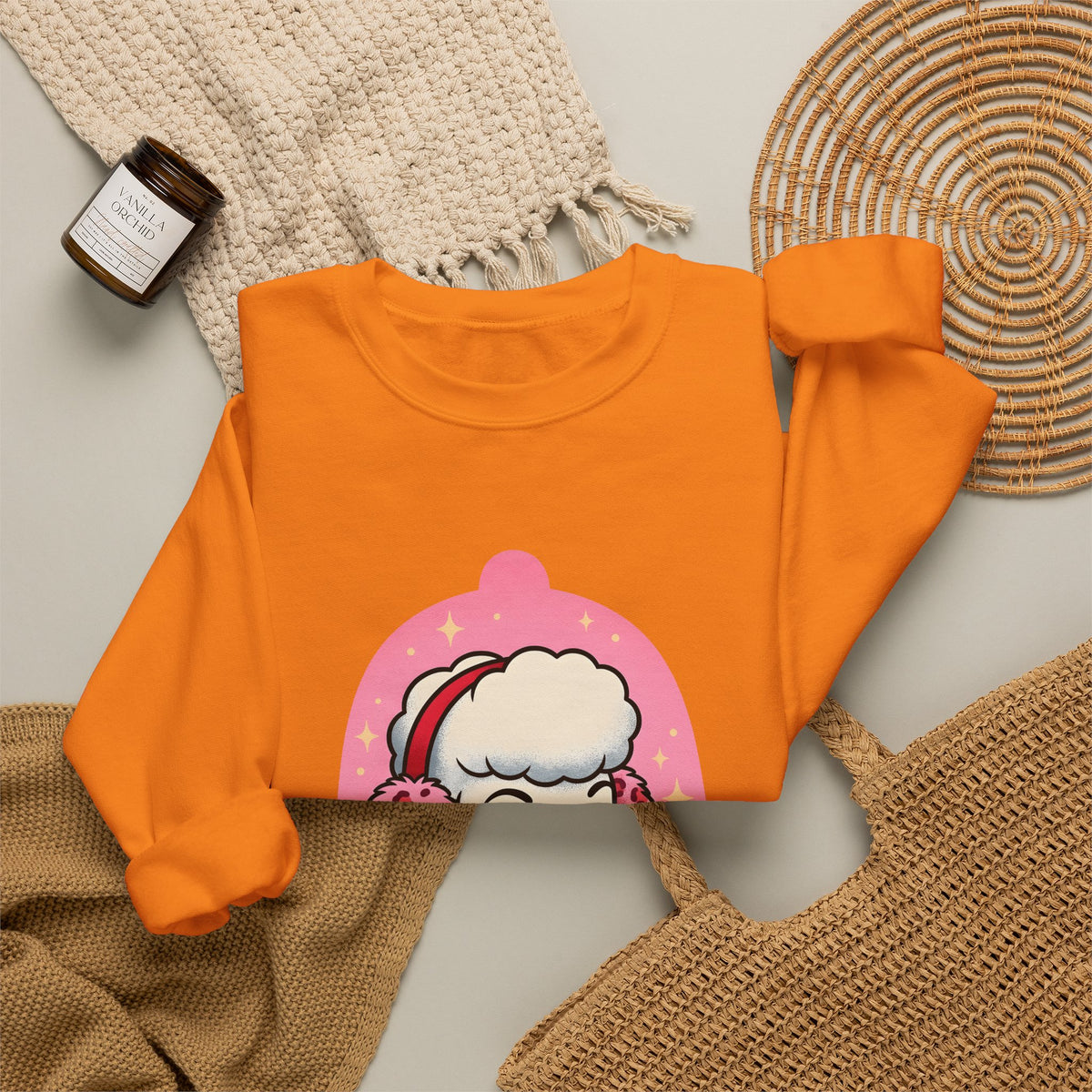 Poodle Dog Christmas Dog Gift Cartoon Poodle Xmas Fan Funny Dog Retro Earmuffs Sweatshirt