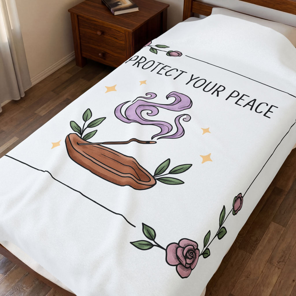 Incense Holder Blanket Boho Chic Wellness Gift Women Bohemian Blanket Incense Stand Blanket Hippie Enthusiast Tribal Blanket Mindfulness Graphic