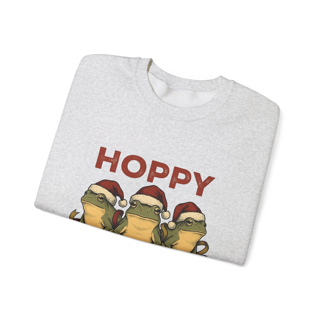 Frog Holiday Hats Christmas Wildlife Gift Cartoon Toad Xmas Fan Toad Animal Line Sash Sweatshirt