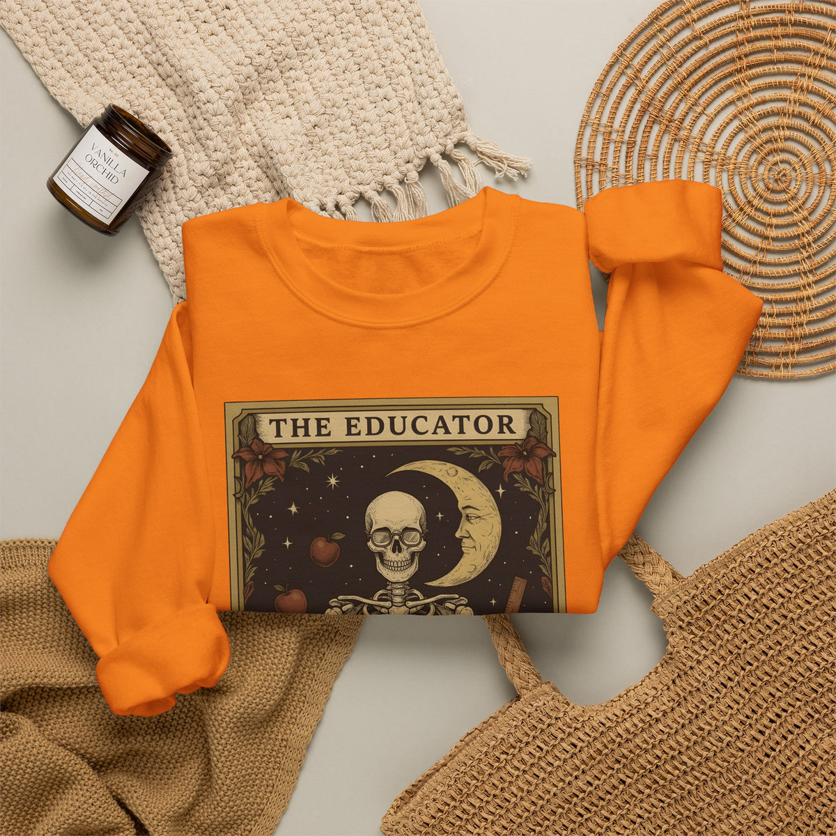 Skull Instructor Sweatshirt Teacher Dark Gift Women Retro Sweatshirt Skeleton Sweatshirt Educator Enthusiast Vintage Sweatshirt Gothic