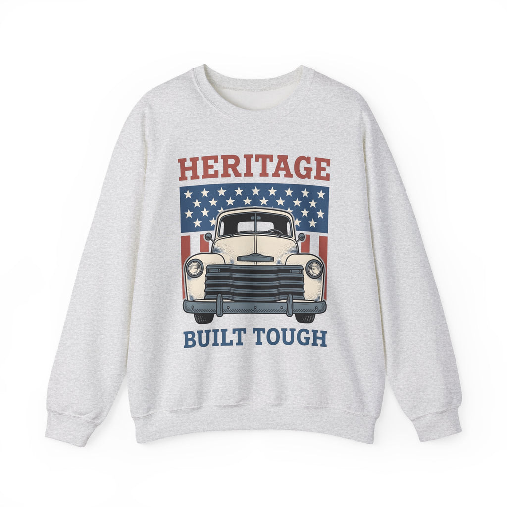Antique Lorry Sweatshirt America Liberty Gift Women Retro Sweatshirt Truck Sweatshirt Patriot Enthusiast Vintage Sweatshirt Freedom Graphic Line Art Flag