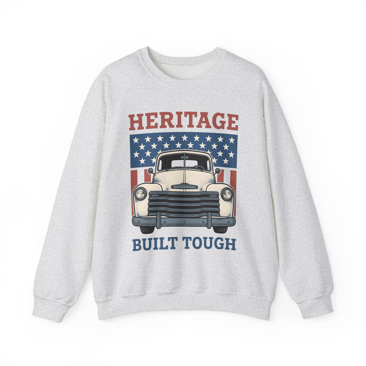 Antique Lorry Sweatshirt America Liberty Gift Women Retro Sweatshirt Truck Sweatshirt Patriot Enthusiast Vintage Sweatshirt Freedom Graphic Line Art Flag