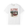 Ski Lift T-Shirt Christmas Winter Gift Women Vintage T-Shirt Chairlift T-Shirt Holiday Fan Retro T-Shirt Frosty Graphic Hand Drawn Evergreen Trees