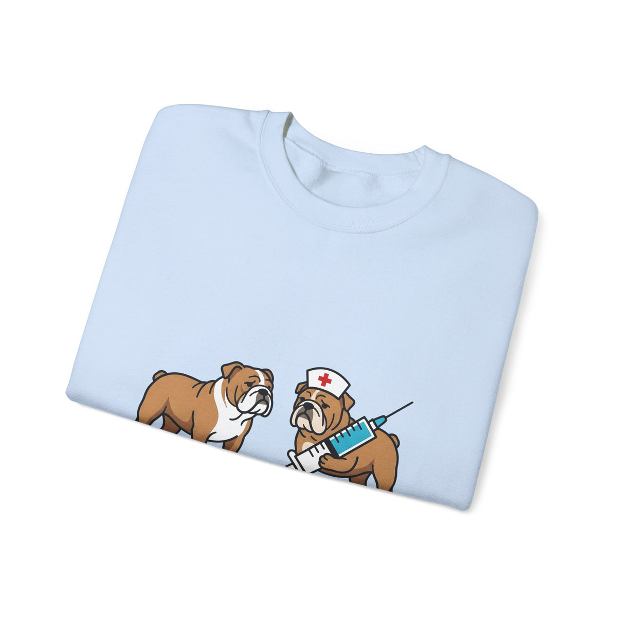 Bulldog Nurse Sweatshirt Nurses Animal Gift Women Graphic Sweatshirt Bulldog Sweatshirt Nurse Enthusiast Bulldog Graphic Sweatshirt Creature Illustration
