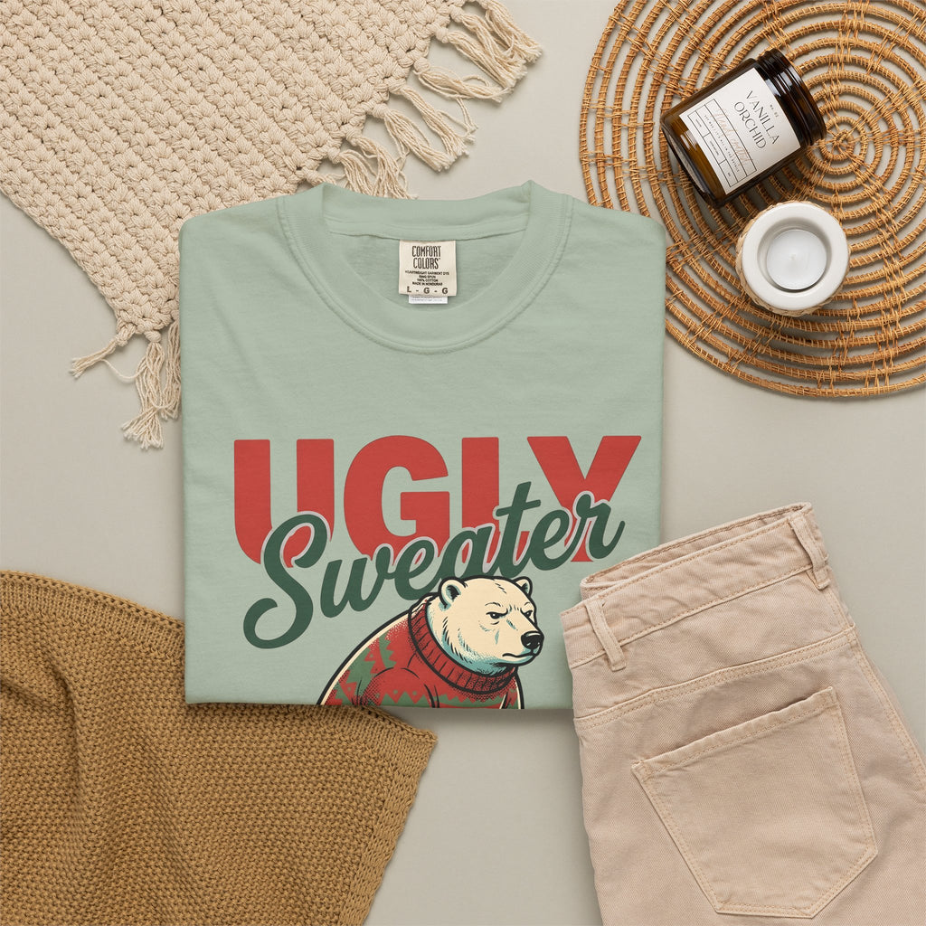 Arctic Bear Sweater Christmas Fauna Gift Nostalgic Polar Bear Xmas Fan Vintage Wildlife Doodle T-Shirt
