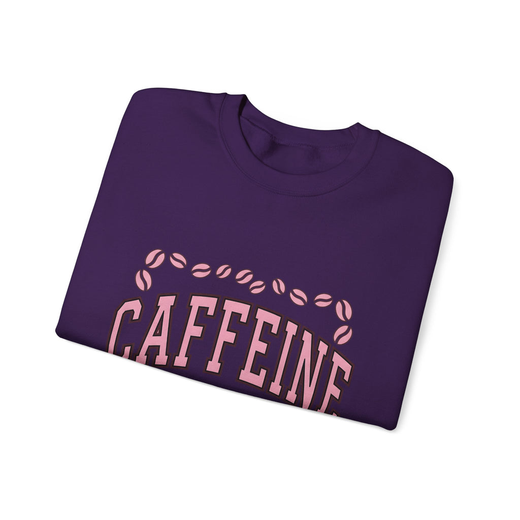 Coffee Beans Sweatshirt Coffee Humor Gift Women Bold Sweatshirt Coffee Sweatshirt Caffeine Fan Coffee Art Sweatshirt Funny Graphic Retro Pink Accent Sweatshirt