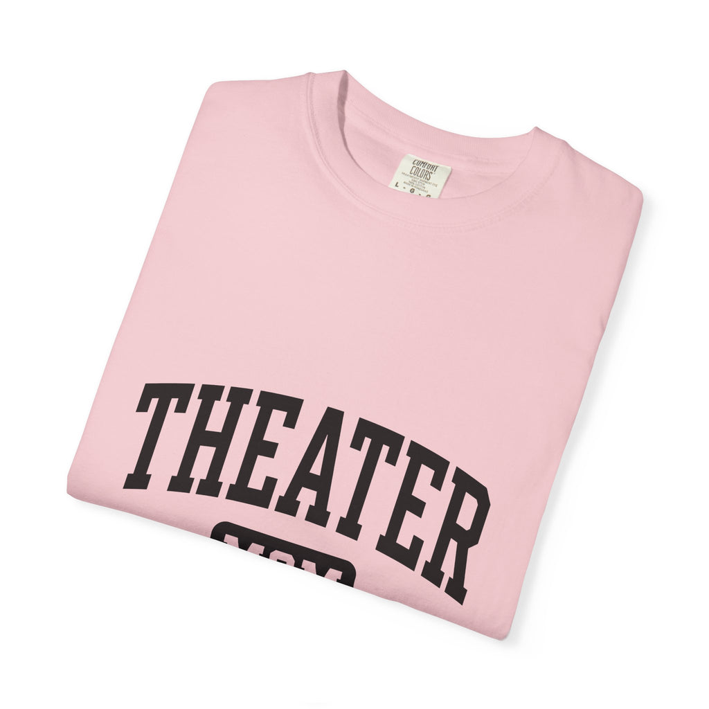 University Lettering T-Shirt Moms Drama Gift Women Heavy T-Shirt College Lettering T-Shirt Motherhood Enthusiast Bold T-Shirt Theatrical Graphic