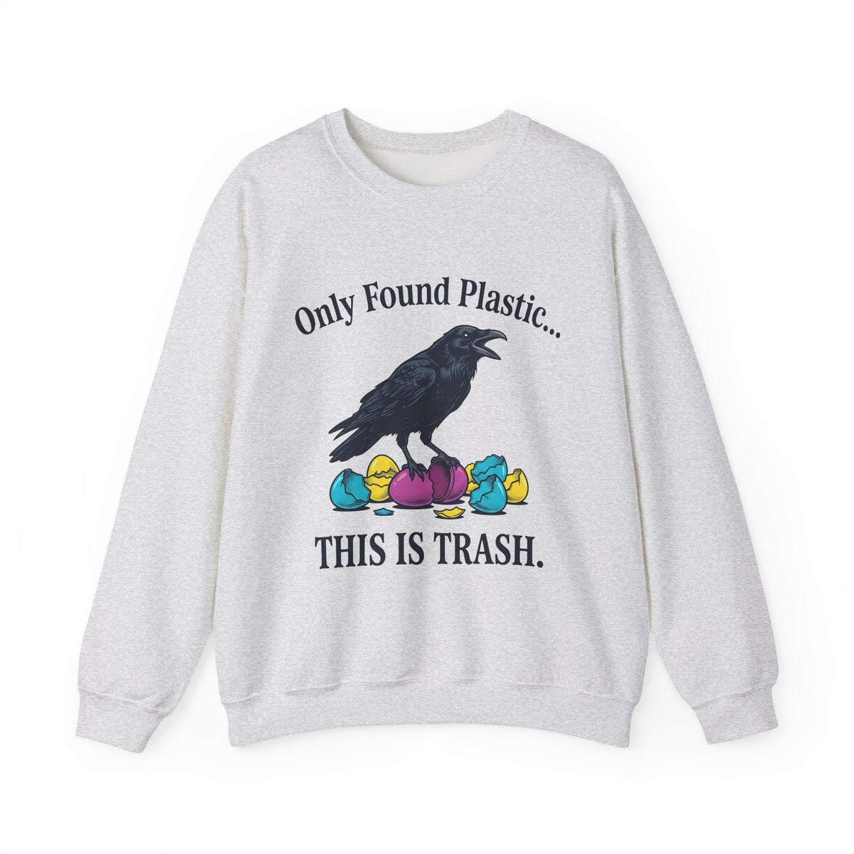 Crow Eggs Sweatshirt Easter Animal Gift Women Vintage Sweatshirt Raven Eggs Sweatshirt Easter Fan Retro Sweatshirt Creature Graphic Hand Drawn Egg Shells