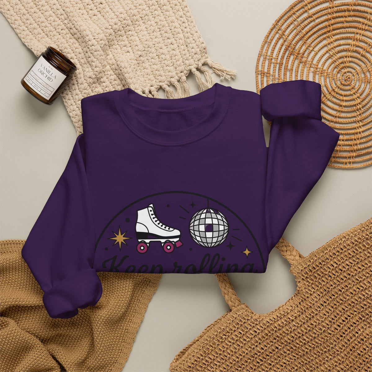 Roller Skate Sweatshirt Roller Skating Sound Gift Women Hand Drawn Sweatshirt Skateboard Sweatshirt Roller Derby Enthusiast Illustrated Sweatshirt Audio