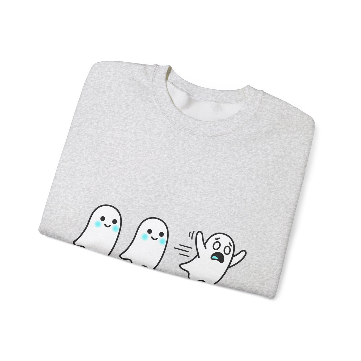 Sweet Ghost Pack Sweatshirt Funny Halloween Party Gift Women Chibi Sweatshirt Ghostly Spirits Sweatshirt Humor Fan Cartoon Sweatshirt Spooky Graphic Halloween