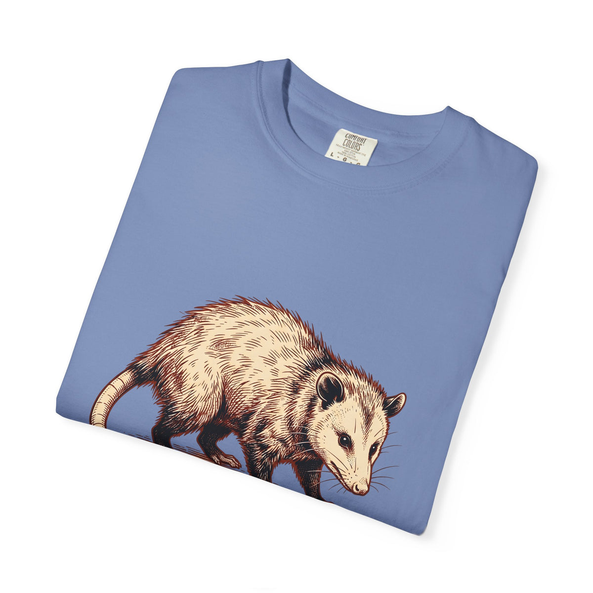 Opossum Illustration T-Shirt Funny Pet Gift Women Retro T-Shirt Possum T-Shirt Comedy Fan Vintage T-Shirt Animal Graphic Sketch Wildlife Comedy
