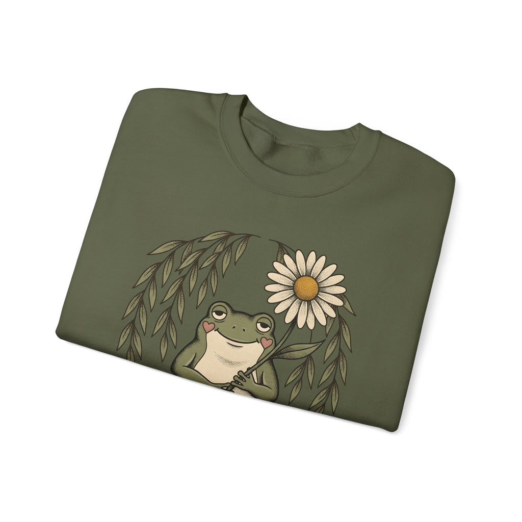 Frog Flower Cute Animal Gift Boho Toad T Sweatshirt