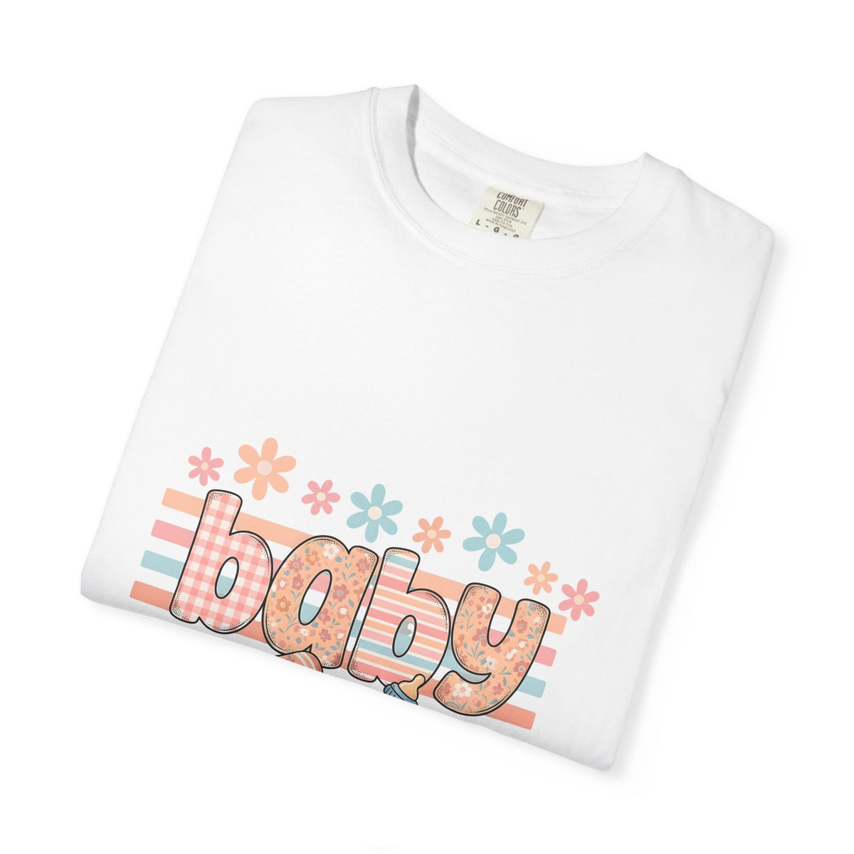 Baby Necessities T-Shirt Baby Event Gift Women Delightful T-Shirt Baby Gear T-Shirt Baby Fan Nursery T-Shirt Party Graphic Light Hues Petals T-Shirt