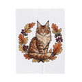 Maine Coon Pet Blanket Cat Pumpkin Gift Women Greenery Blanket Cat Blanket Cat Fan Foliage Blanket Gourd Graphic Old-Fashioned Orange Leaves Blanket