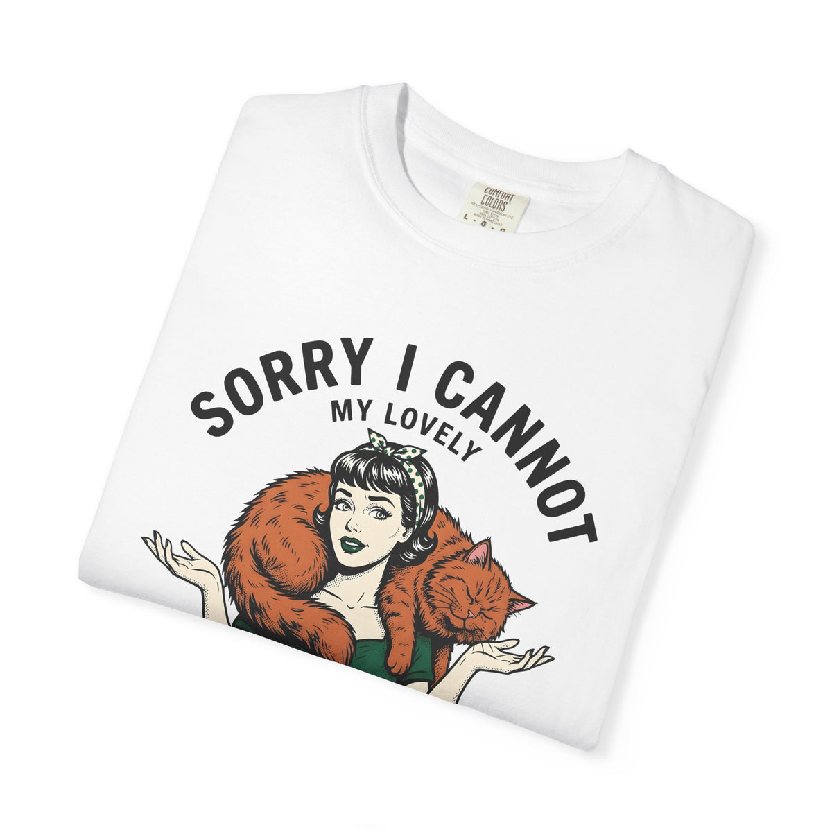 Feline Shoulder T-Shirt Cat Critter Gift Women Animated T-Shirt Cat T-Shirt Kitty Fan Cartoon T-Shirt Creature Graphic Nostalgic Vintage Clothing