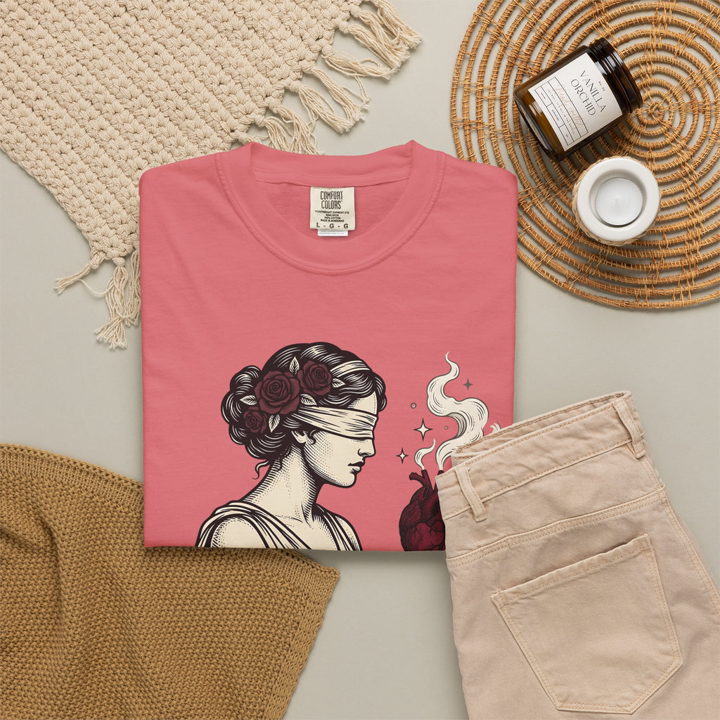 Goddess Love T-Shirt Boho Chic Magical Gift Women Sketch T-Shirt Divine Love T-Shirt Bohemian Fan Drawing Design Illustration Classic Bloom T-Shirt