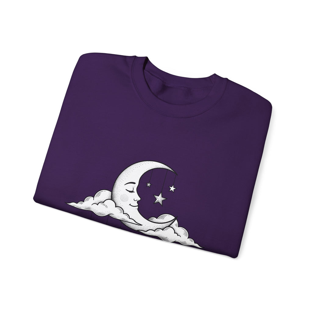 Crescent Moon Sweatshirt Nurses Career Gift Women Line Art Sweatshirt Lunar Sweatshirt Nurse Enthusiast Minimalist Sweatshirt Professional Graphic Clean