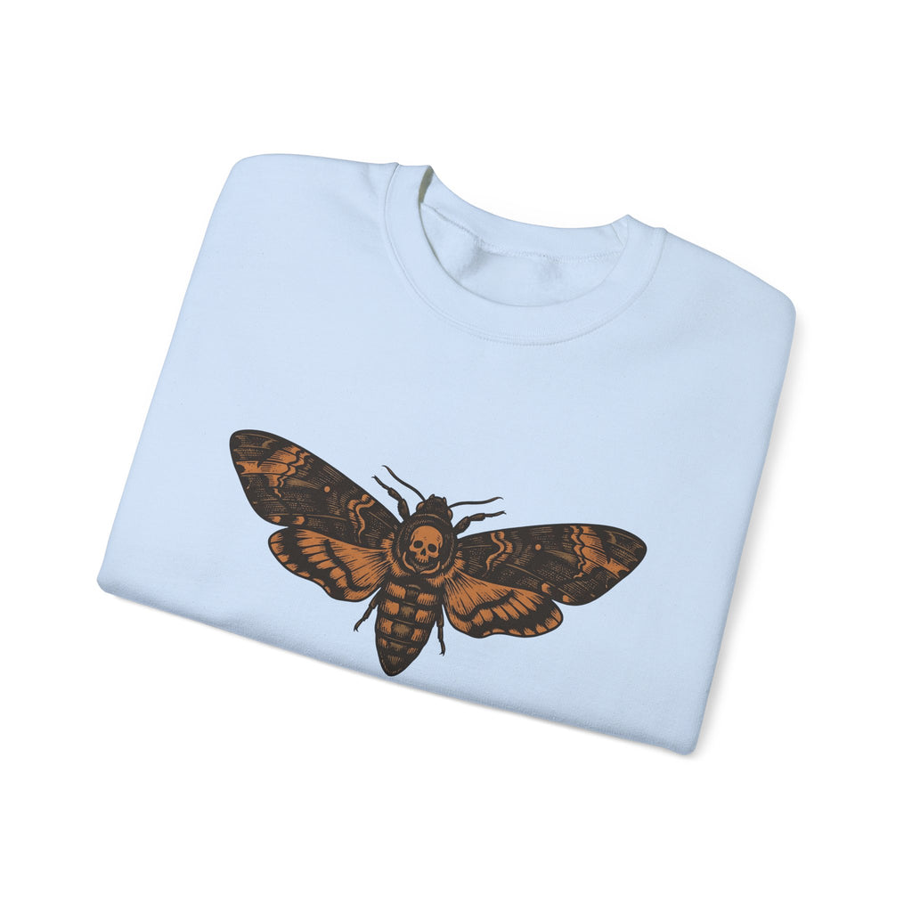Skeleton Moth Sweatshirt Halloween Mysticism Gift Women Retro Sweatshirt Moth Sweatshirt Horror Fan Gothic Sweatshirt Occult Graphic Dark Magic Jar Sweatshirt