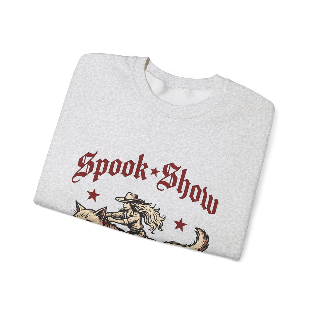 Cowgirl Kitten Halloween Rodeo Gift Farmhouse Kitten Horror Fan Rustic Rodeo Nostalgic Twinkles Sweatshirt