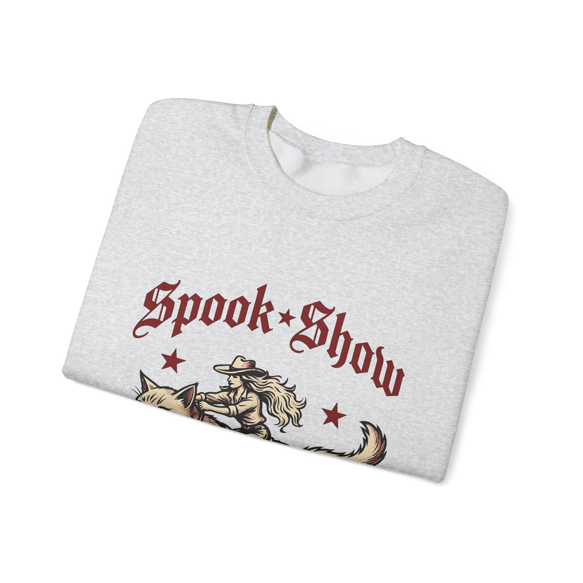 Cowgirl Kitten Halloween Rodeo Gift Farmhouse Kitten Horror Fan Rustic Rodeo Nostalgic Twinkles Sweatshirt