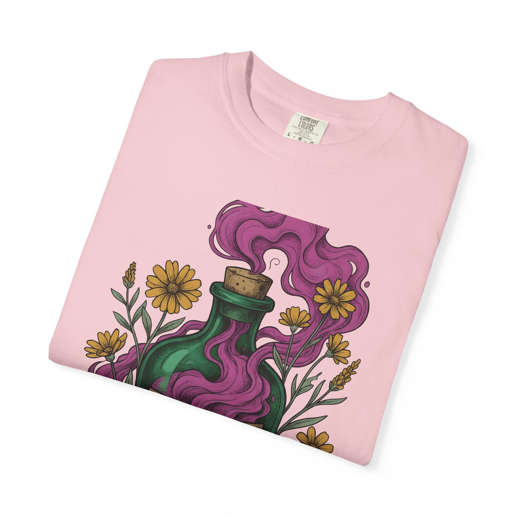 Elixir Flask T-Shirt Halloween Magic Gift Women Cartoon T-Shirt Potion Bottle T-Shirt Spooky Fan Toon T-Shirt Magical Graphic