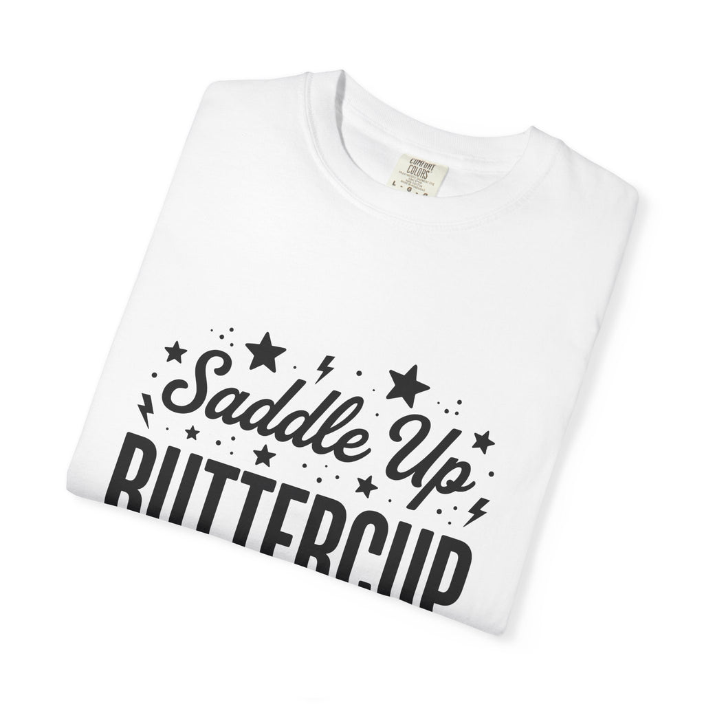 Cowboy Motto T-Shirt Cowgirl Barnyard Gift Women Thick T-Shirt Proverb T-Shirt Cowgirl Fan Rustic T-Shirt Farm Graphic Nostalgic Star Symbols