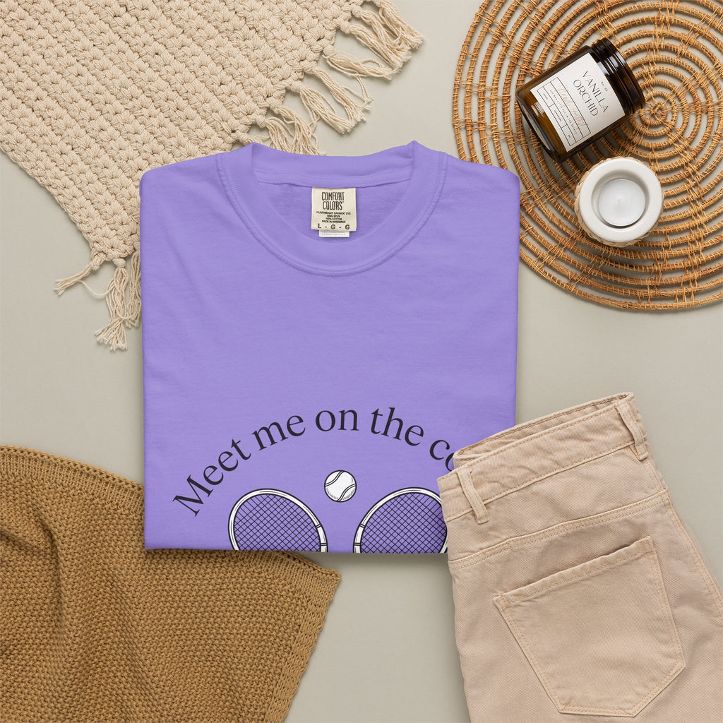 Tennis Rackets T-Shirt Tennis Game Gift Women Drawing T-Shirt Racket T-Shirt Tennis Fan Illustration T-Shirt Sport Graphic Flat Tennis Ball T-Shirt