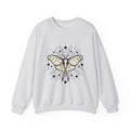 Luna Moth Sweatshirt Boho Chic Zodiac Gift Women Outline Sweatshirt Actias Luna Sweatshirt Hippie Fan Hand Drawn Sweatshirt Astrology Graphic Retro Star Shapes