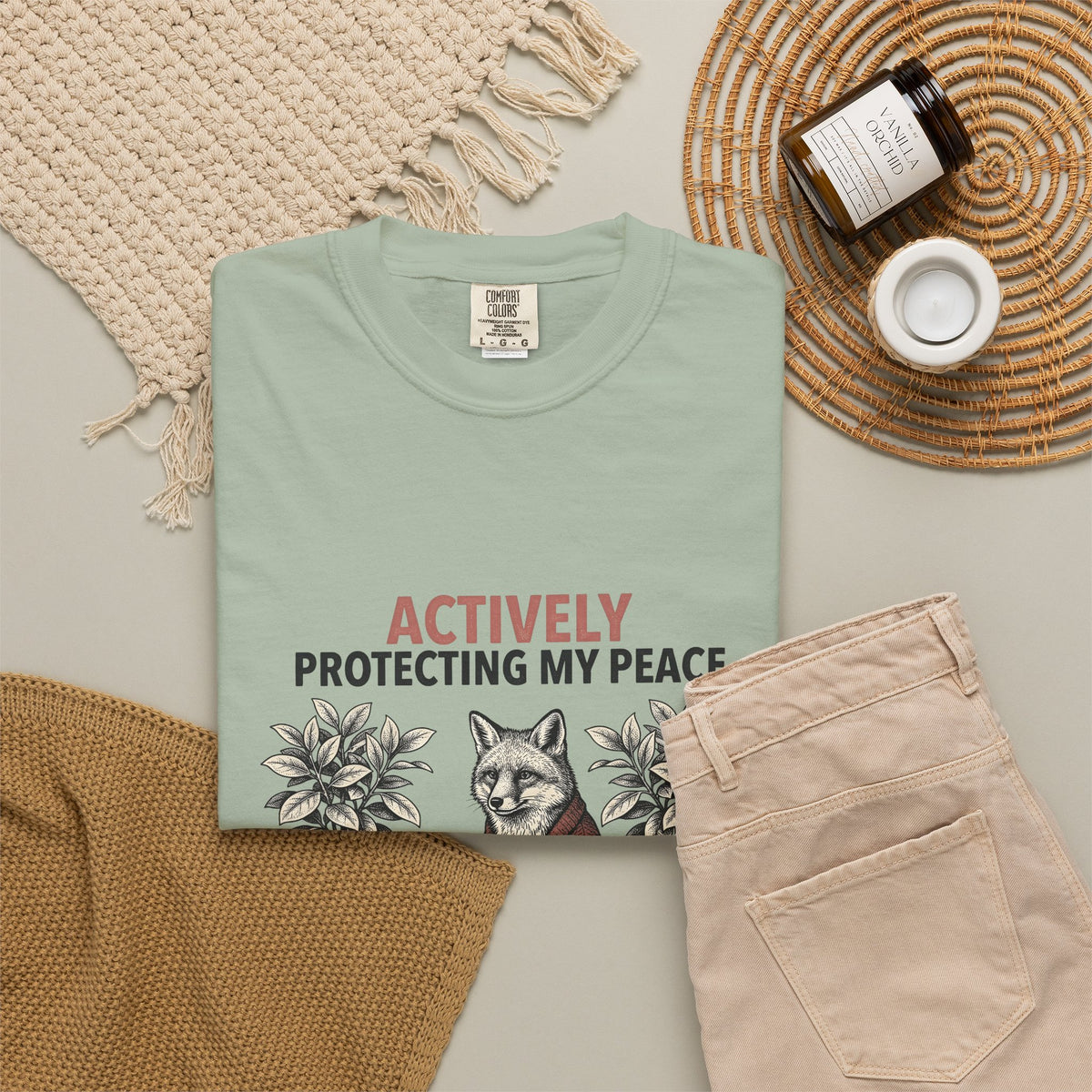 Fox Music Player T-Shirt Funny Creatures Gift Women Classic T-Shirt Mp3 Player T-Shirt Humor Fan Retro T-Shirt Animal Graphic Doodle Indoor Plants