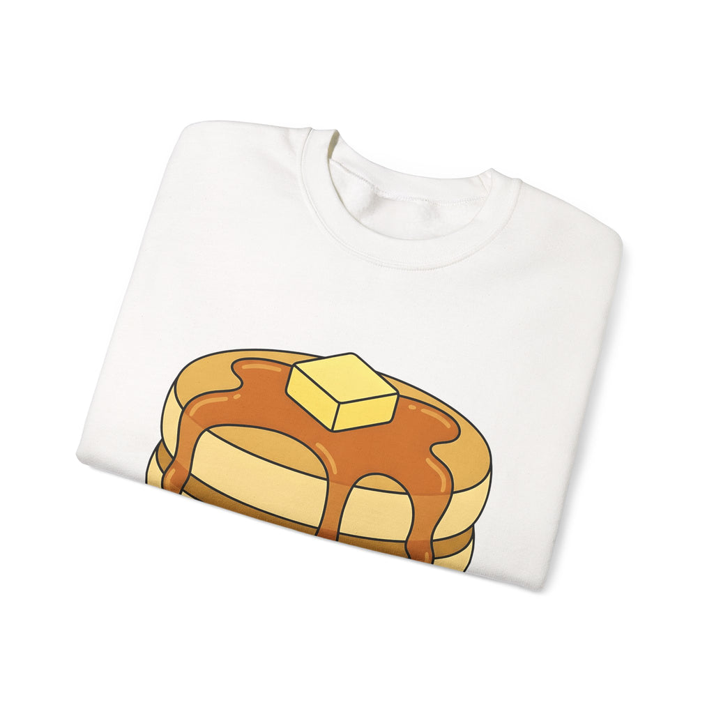 Flapjack Pile Sweatshirt Desserts Brunch Gift Women Comic Sweatshirt Granola Bar Sweatshirt Pastry Fan Cartoon Sweatshirt Breakfast Graphic Simple Honey Sweatshirt