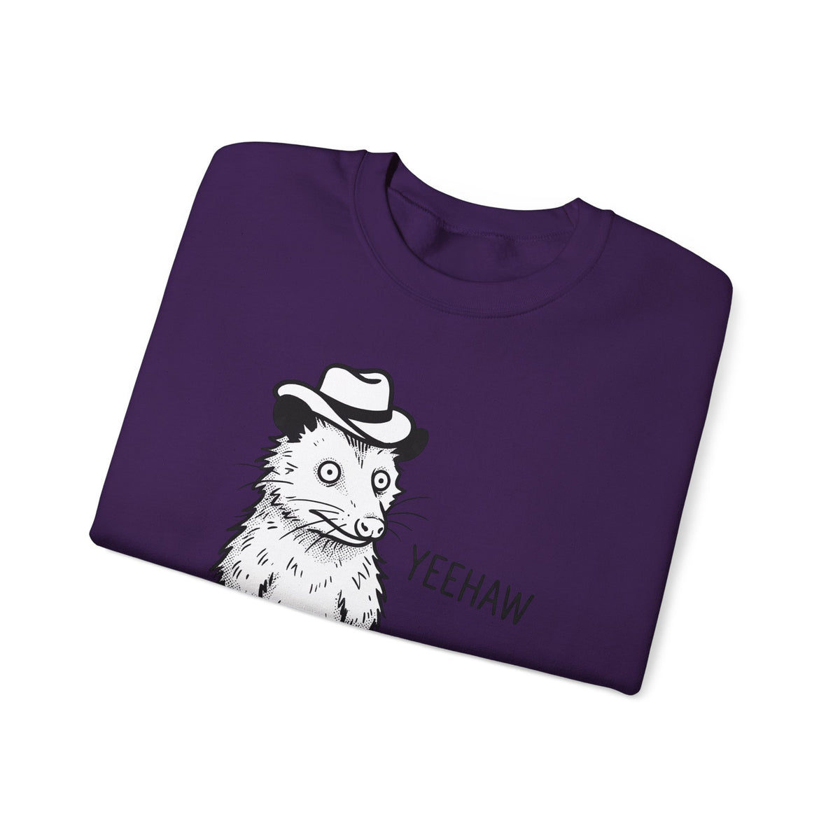 Possum Western Hat Sweatshirt Cowgirl Pet Gift Women Line Art Sweatshirt Opossum Sweatshirt Cowboy Fan Animal Illustration Graphic Hand Drawn Western Hat