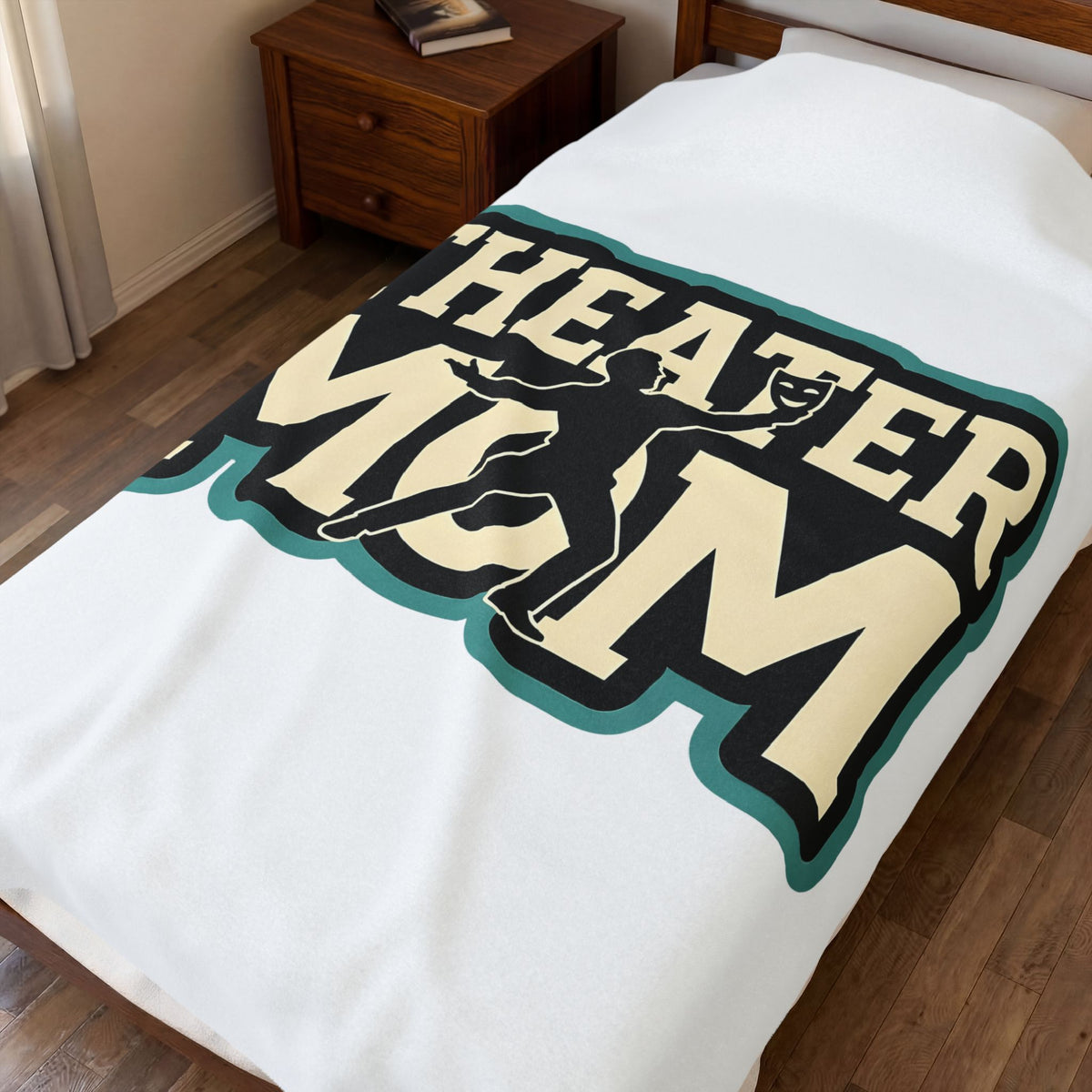 Play Actor Blanket Moms Show Gift Women Line Art Blanket Thespian Blanket Mother Fan Minimalist Blanket Drama Graphic Old School Theater Mask