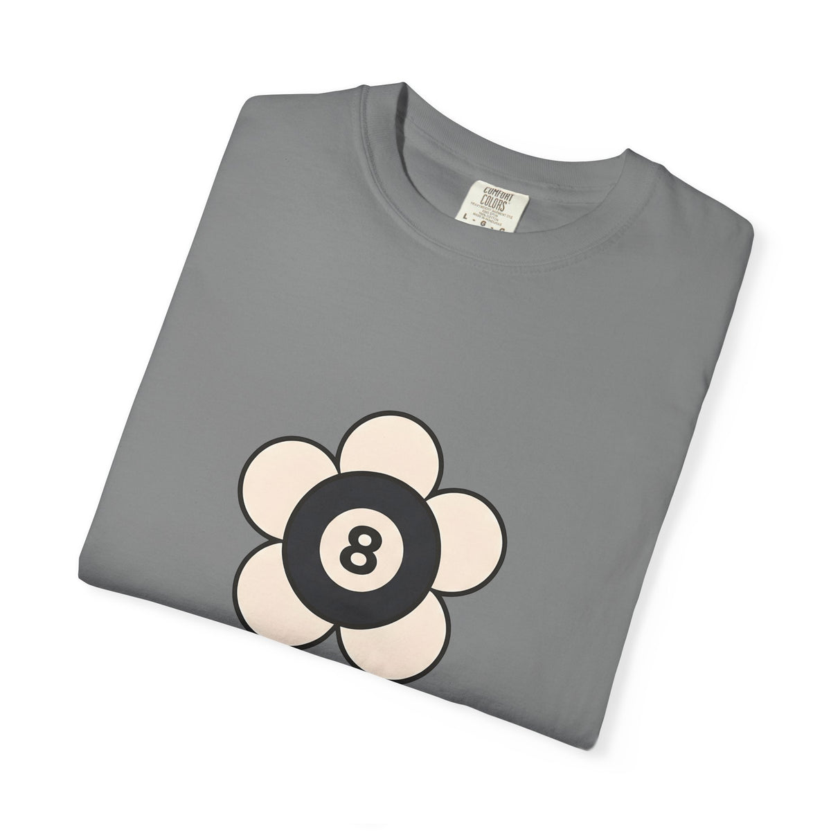 Eight Ball Flower Billiards Plants Gift Modern Magic Flower Pool Fan Artistic Floral Antique T-Shirt