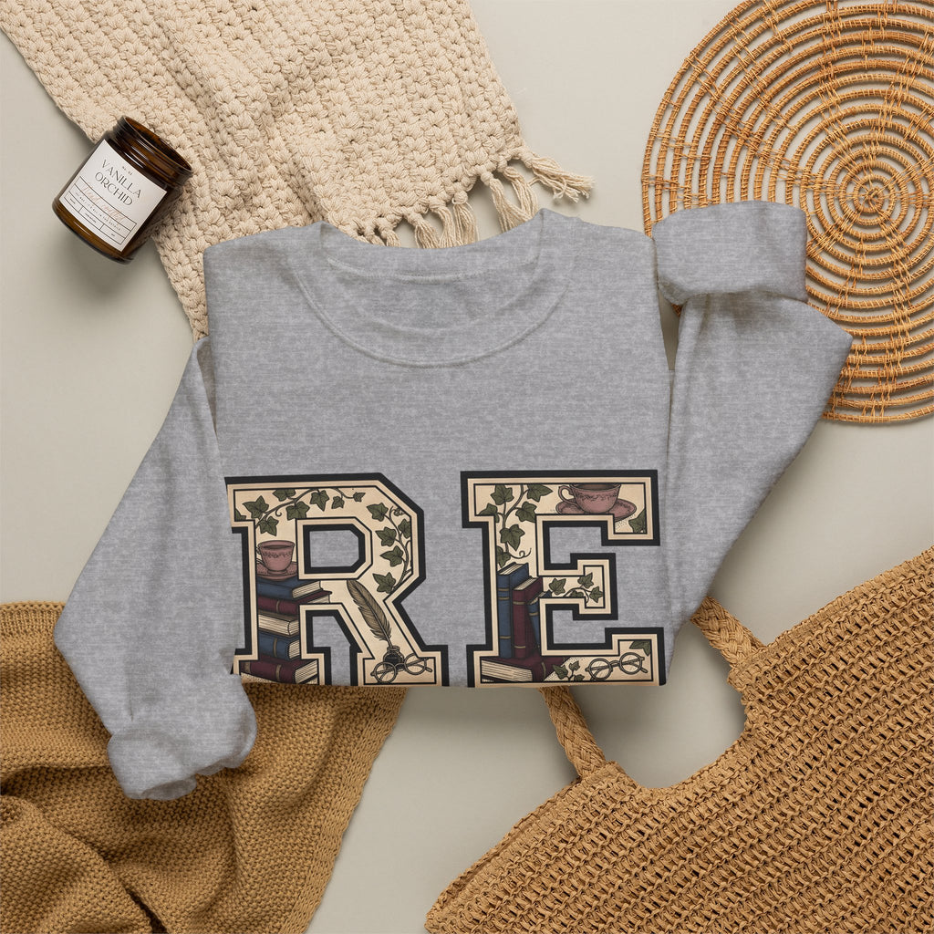 Book Ivy Sweatshirt Teacher Books Gift Women Classic Sweatshirt Ivy Sweatshirt Educator Enthusiast Vintage Sweatshirt Literary Graphic Doodle Cup Sweatshirt