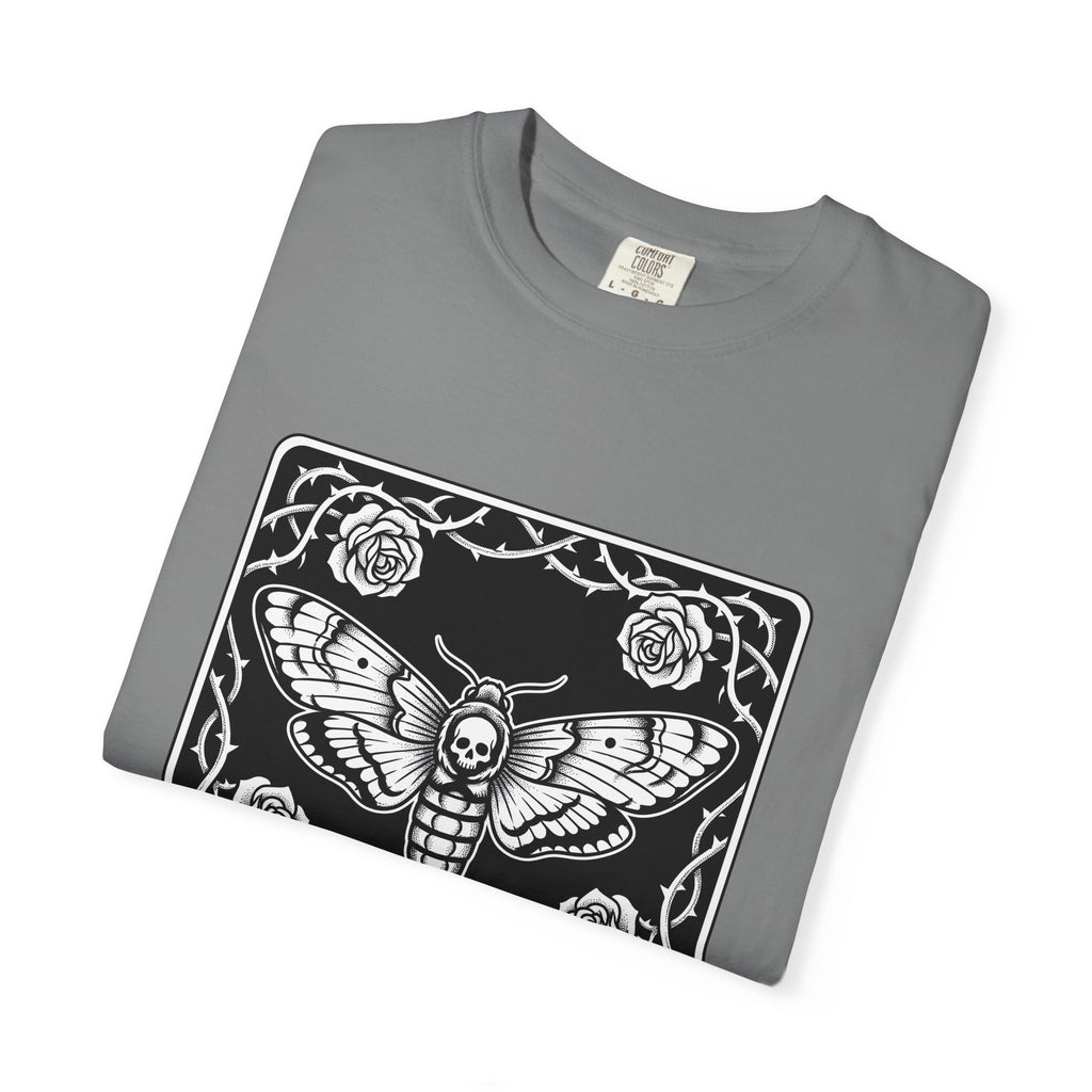 Skull Butterfly T-Shirt Gothic Magic Gift Women Traditional Tattoo T-Shirt Sugar Skull T-Shirt Darkwave Fan Tattooed T-Shirt Mystic Graphic Horror