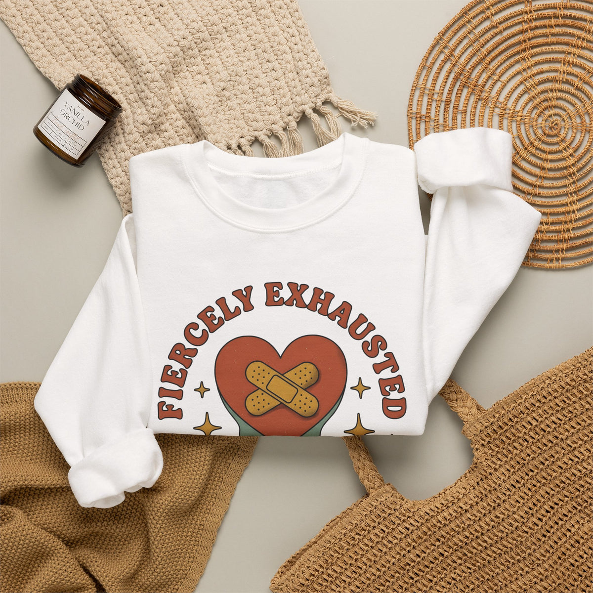 Love Patch Sweatshirt Mom Wellness Gift Women Vintage Sweatshirt Heart Patch Sweatshirt Motherhood Enthusiast Retro Sweatshirt Self Care Graphic Hand Drawn