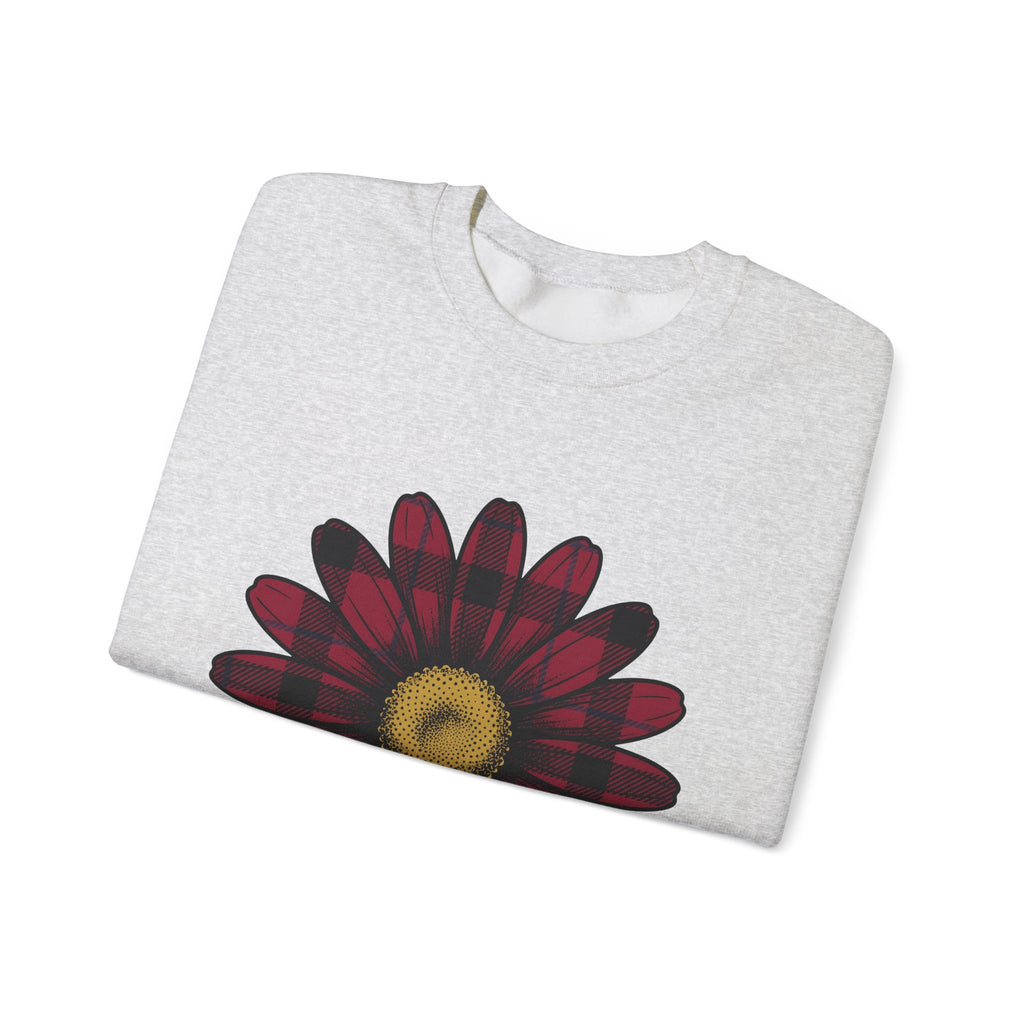 Gingham Flower Sweatshirt Moms Petals Gift Women Boho Sweatshirt Gingham Sweatshirt Motherhood Fan Bohemian Sweatshirt Floral Graphic Retro Flower Sweatshirt